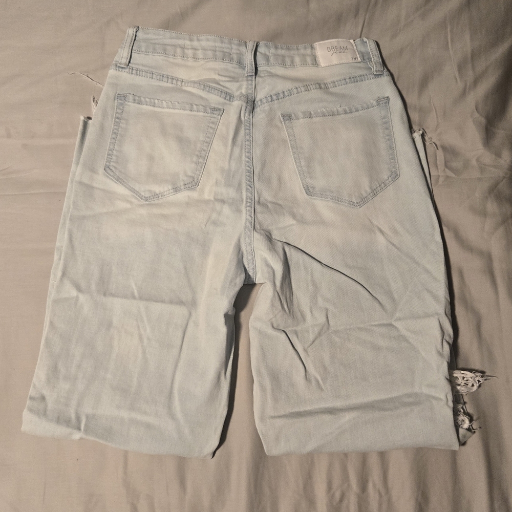 YMI Light Blue Ripped Distressed High Rise Denim Jeans - Picture 2 of 4